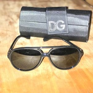 D&G Black Polarized Aviators 8078